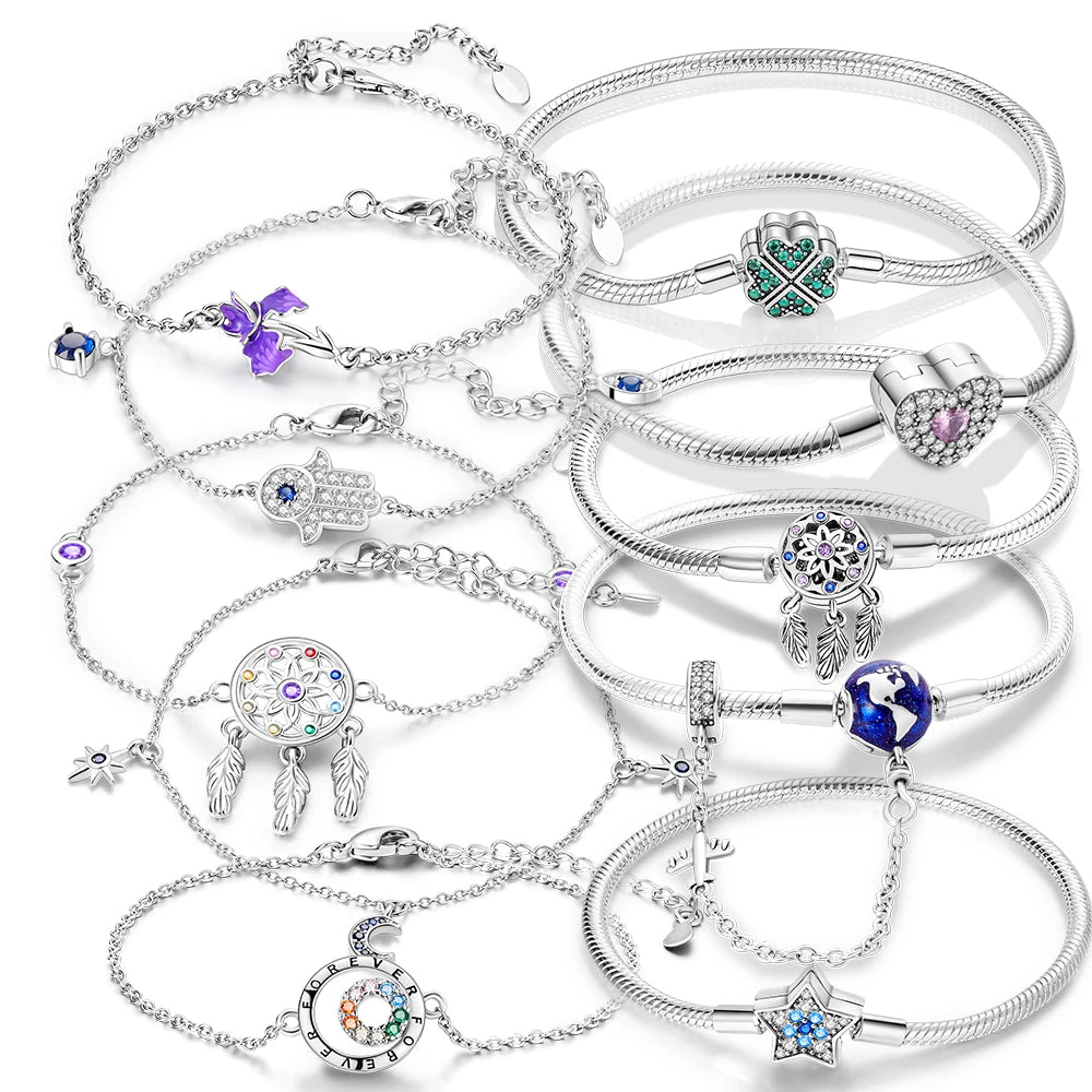 Silver-Plated Charm Bracelet –  Perfect for DIY or a Special Gift!