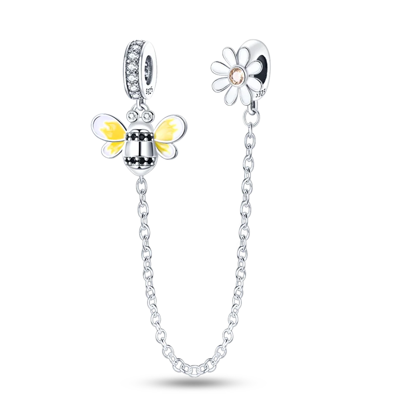 Silver Daisy Clip Charm